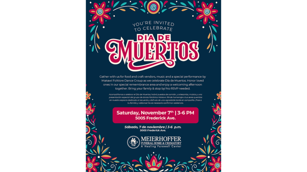 Día de Muertos Celebration at Meierhoffer Funeral Home & Crematory in St. Joseph on November 7, 2026.