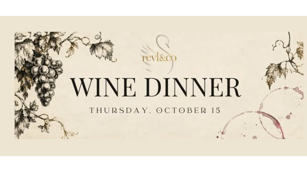 DuMOL Wine Dinner at revl&co in Downtown St. Joseph, Missouri, on October 15, 2026.