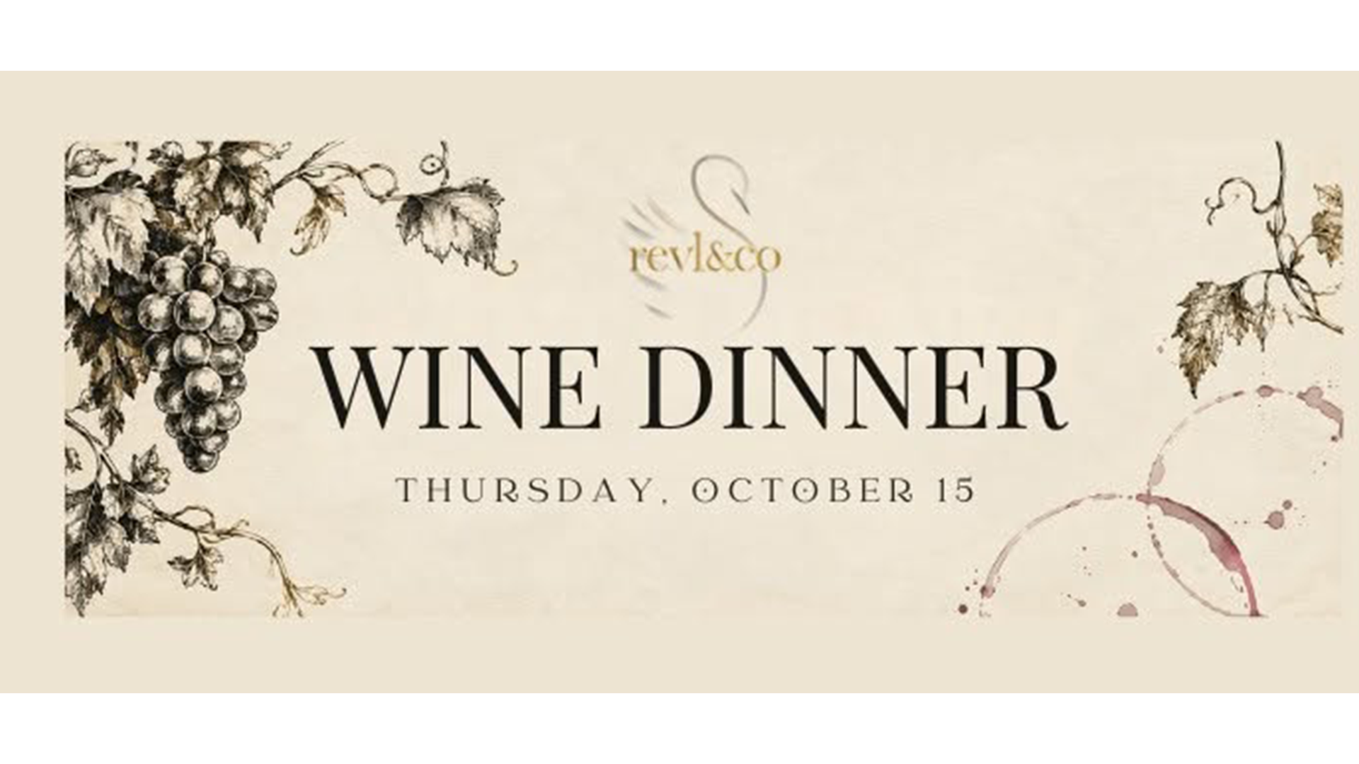 DuMOL Wine Dinner at revl&co in Downtown St. Joseph, Missouri, on October 15, 2026.