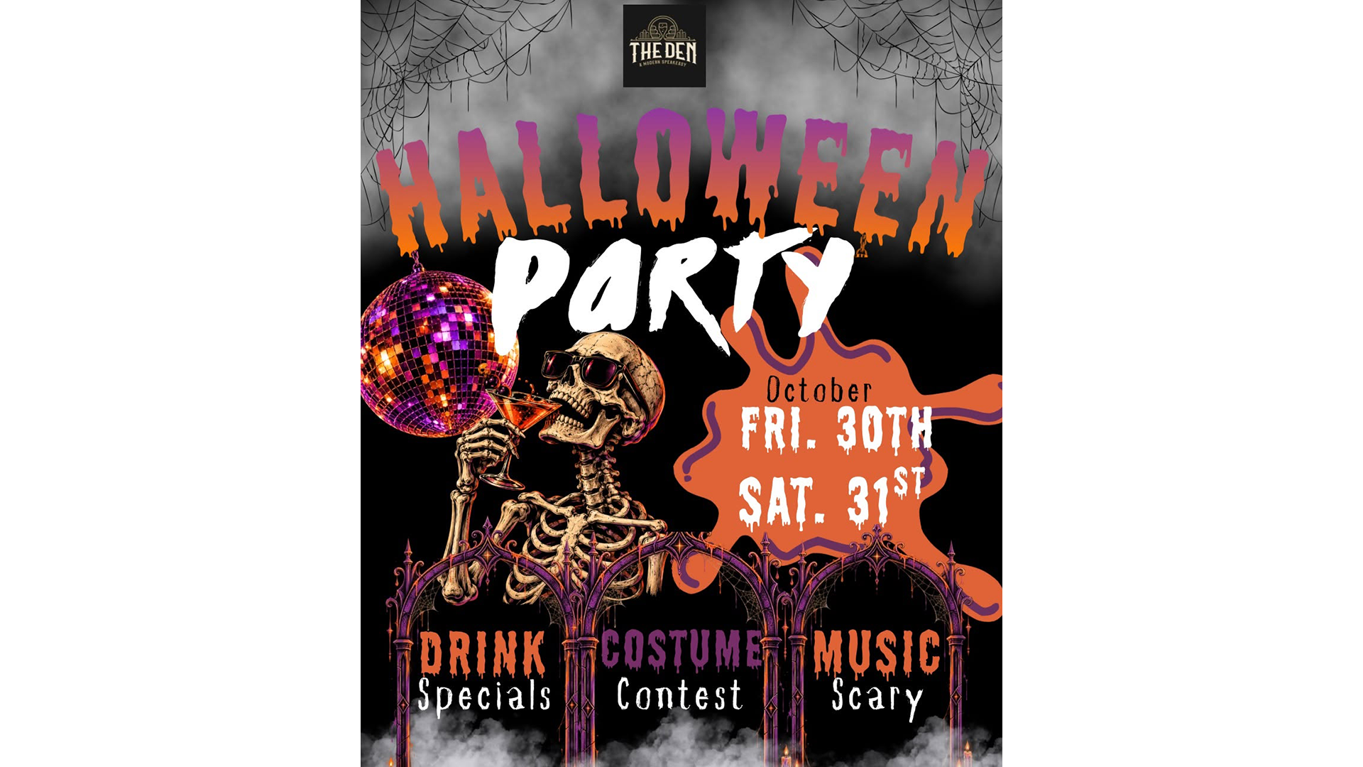 Halloween Weekend at Scream at 519 at The Den in Downtown St. Joseph on October 30 and 31, 2026.