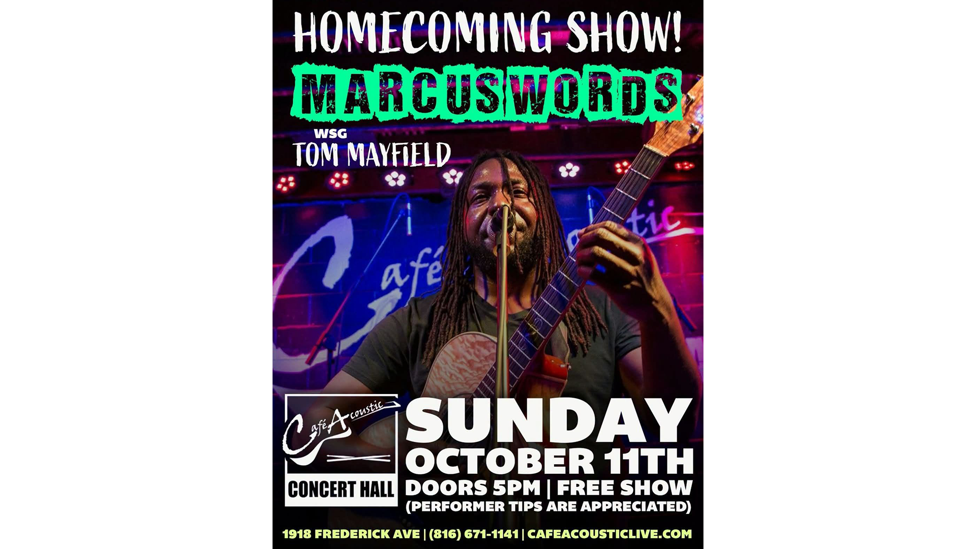 Marcu Words Homecoming Show