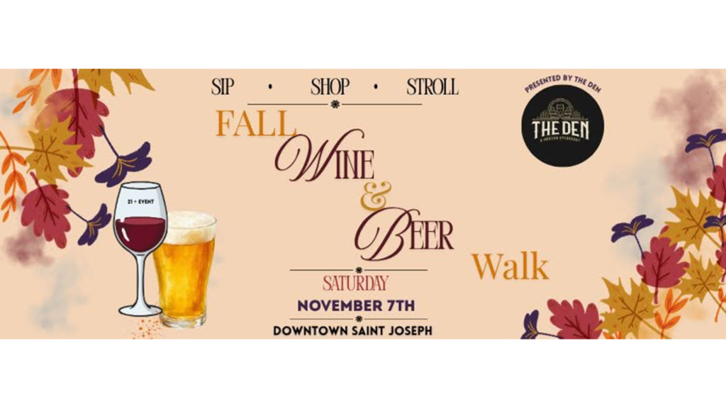 Fall Rediscover Downtown Wine & Beer Walk in Downtown St. Joseph, Missouri, on November 7, 2026.