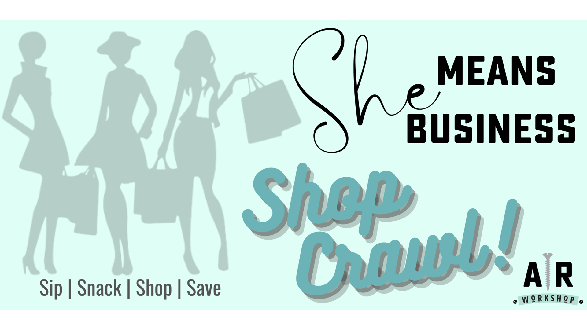 She Means Business Shop Crawl in St. Joseph, Missouri, on October 19, 2026, featuring local women-owned businesses.