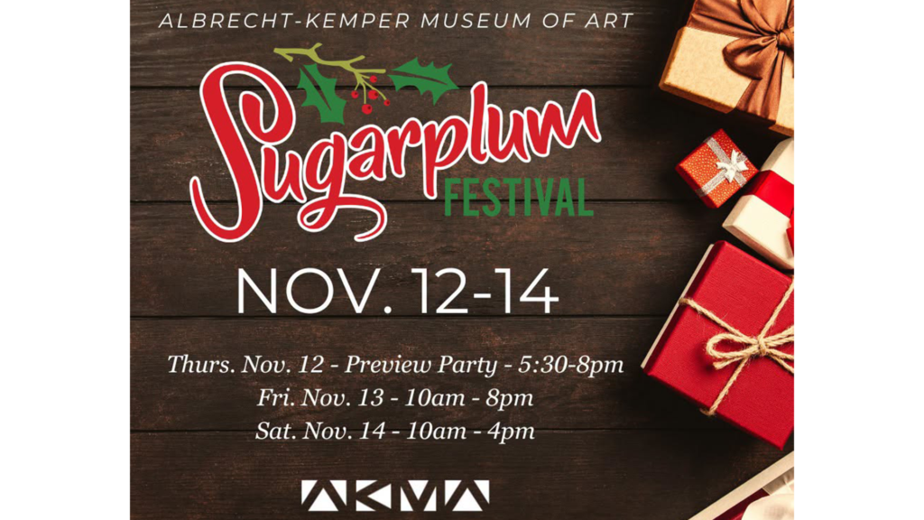 2026 Sugarplum Festival at the Albrecht-Kemper Museum of Art in St. Joseph, Missouri, November 12 through 14.